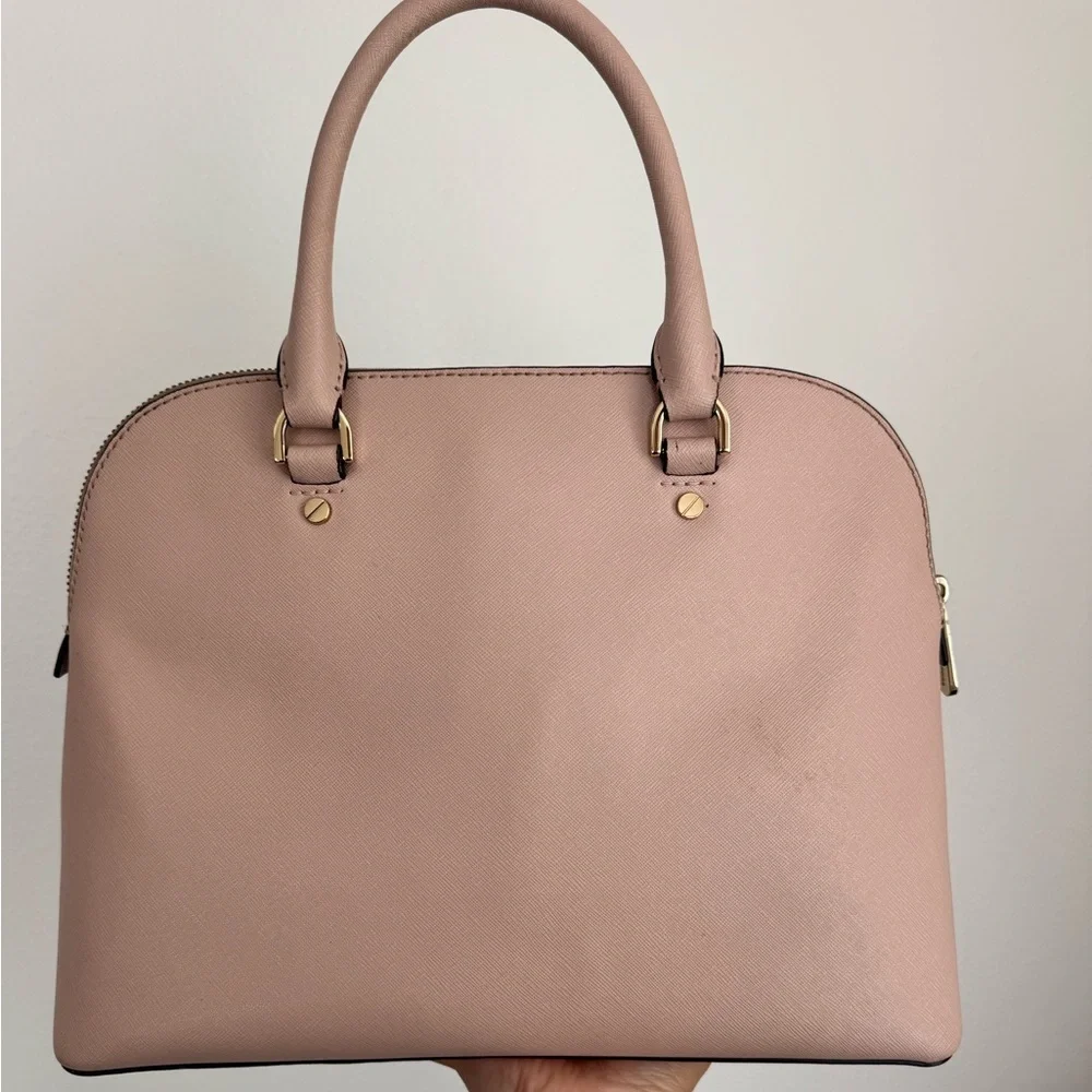 Michael Kors Cindy Pink Large Leather Dome Satchel